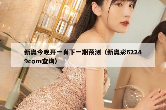 新奥今晚开一肖下一期预测（新奥彩62249cσm查询）